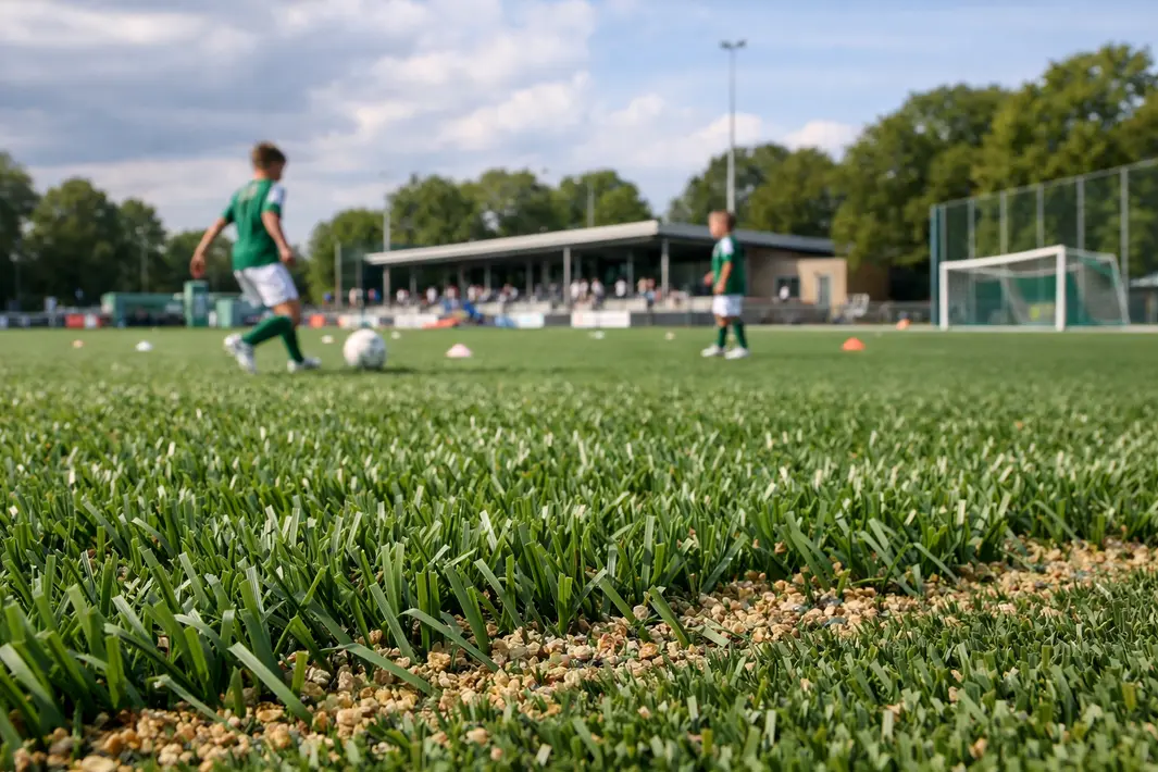 Eerste rubbervrije kunstgrasveld in Breda bij voetbalvereniging Groen Wit